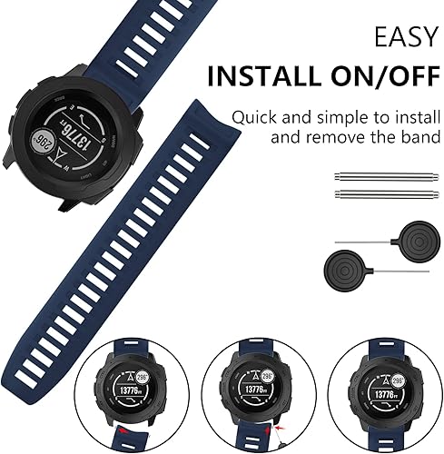 Miniatura 5 de Compatible con Garmin Instinct Band, correa de repuesto de silicona suave para Garmin Instinct 2SolarTactical