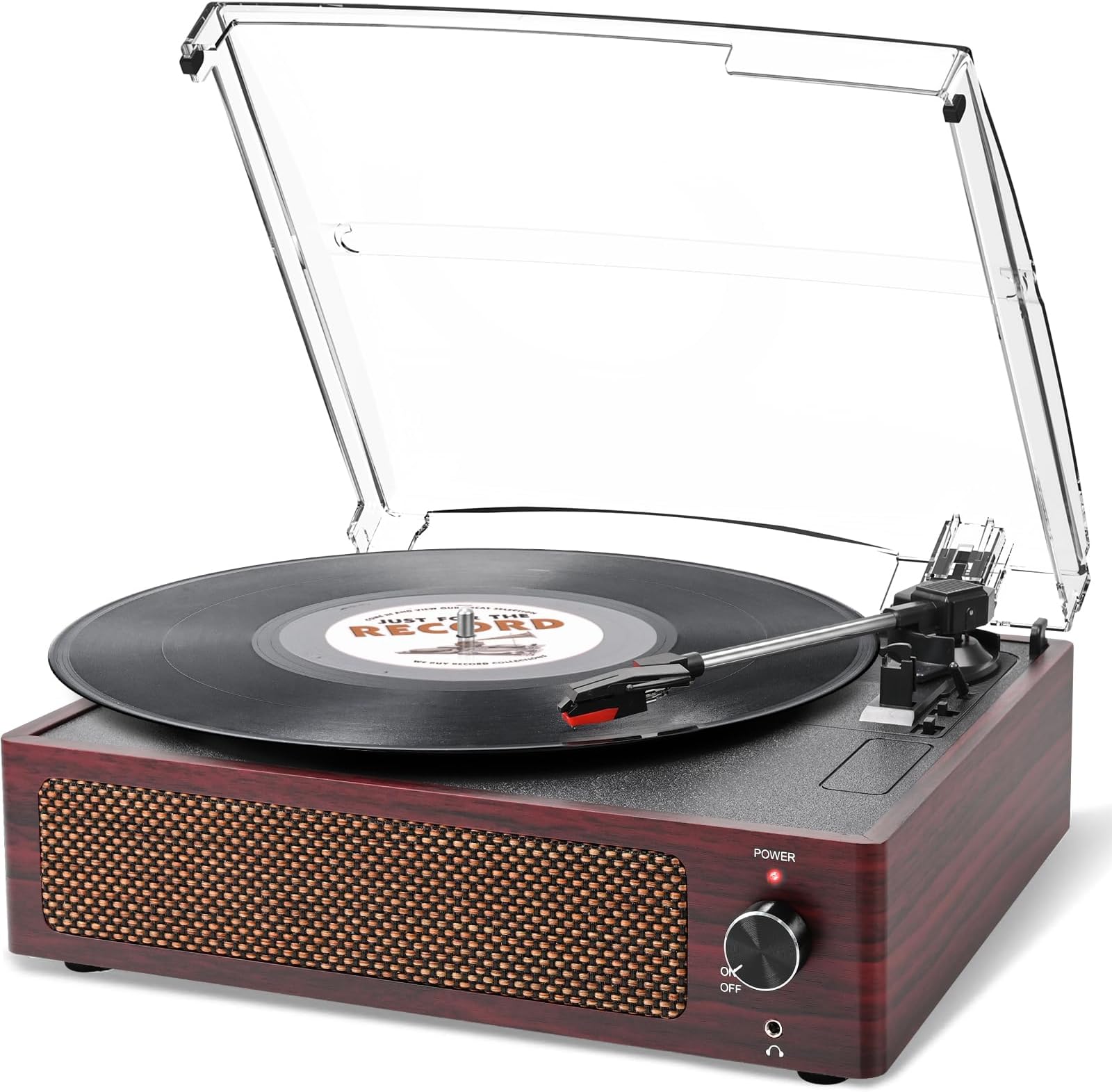 Tourne-Disque Bluetooth, Platine Vinyle Bluetooth Vintage à 3 Vitesses avec Haut-Parleur stéréo