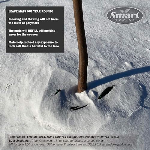 Miniatura 5 de SteadySpring - Alfombrilla inteligente de riego para árboles de 30 días de 24 pulgadas, recarga automática con lluvia y liberación lenta según las
