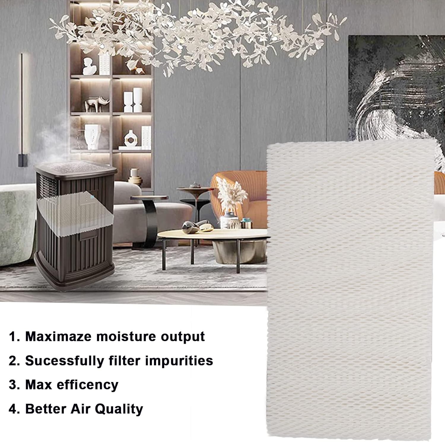 HIFROM 2Pack Replacement Humidifier Wick Filters HWF80 Compatible with Holmes HM2200 HCM3888C Humidifiers Filter W Replace HWF80-U HWF80-U-2 -