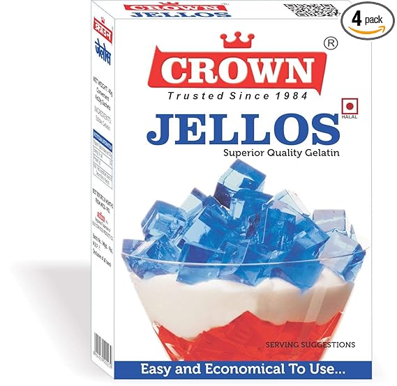 Jellos (Gelatin) 160g - (40g x Pack of 4, Total:160g)