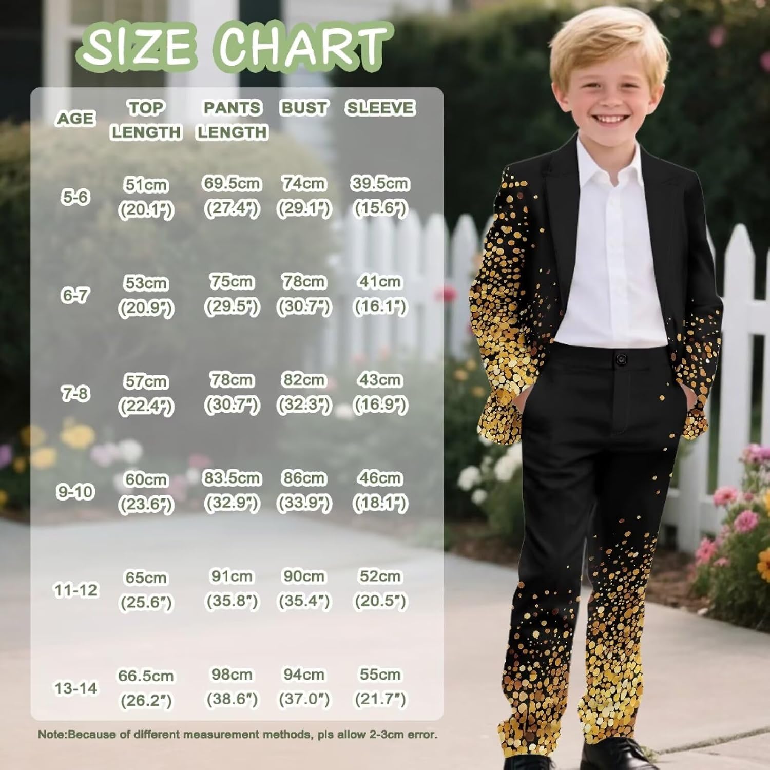 Suits Set for Boys Communion Wedding Ring Bearer Outfits Slim Fit V-Neck Blazer with Pants Dresswear for 6-14 Years