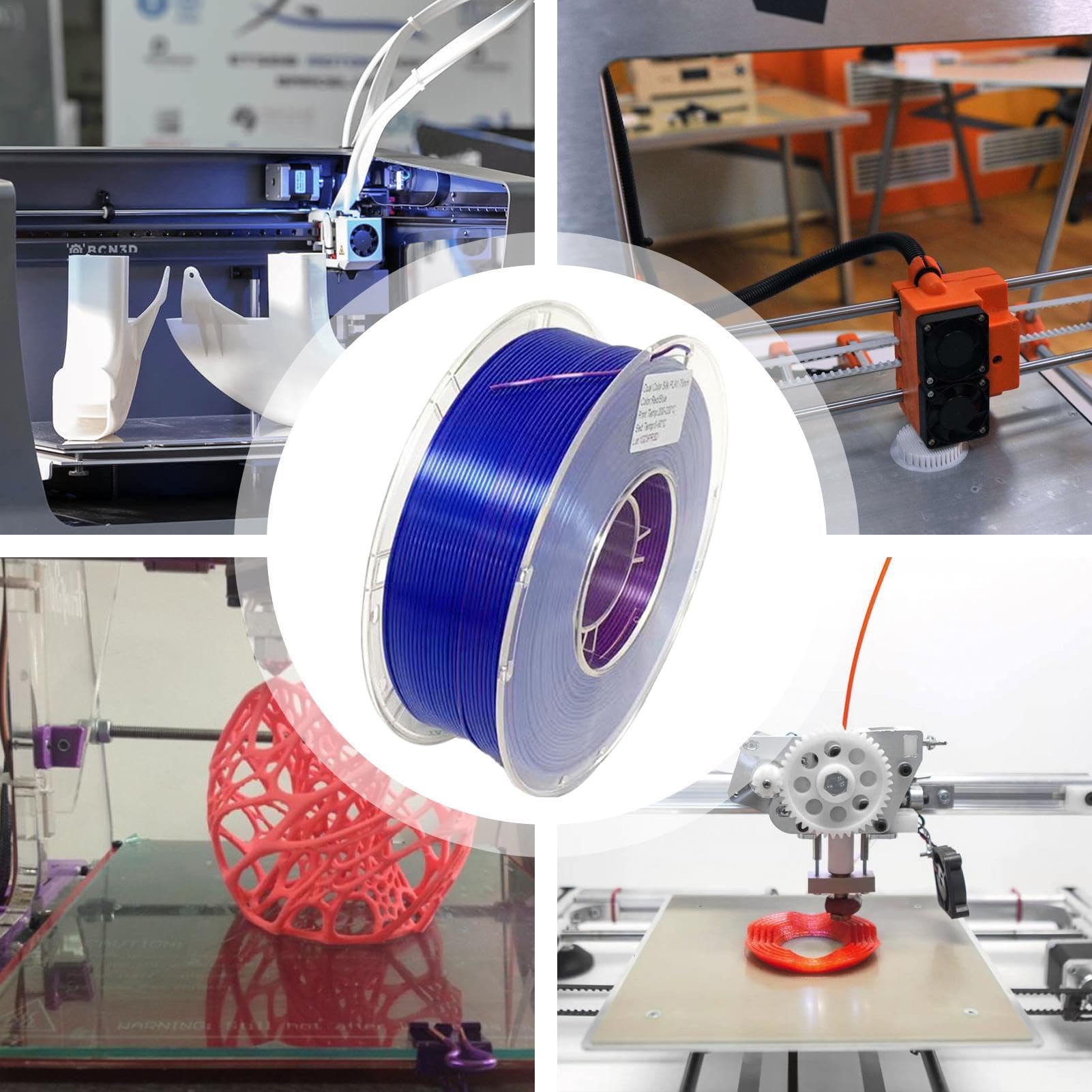 Jedwabny filament do drukarki, jedwabny filament - materiały | eksploatacyjne do drukarki dwukolorowy filament drukarski, błyszczący kolor materiału drukarskiego 3