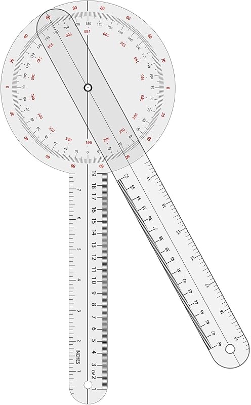 Goniómetro de 12 pulgadas, 360 grados (plástico)