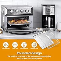 Vista 10 de Stainless Steel Air Fryer Tray Replacement for Cuisinart Air Frye TOA-060 and TOA-065, TOA-70 Deep Fryer Parts & Accessories, 12.4"x11" Baking Sheet
