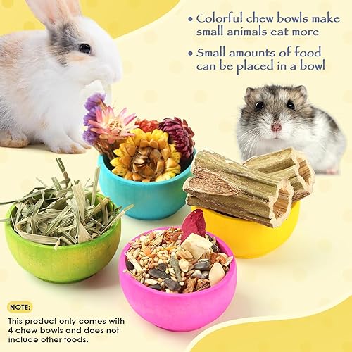 Miniatura 13 de Abizoo Juguetes masticables de conejillo de indias, juguetes de conejo colgantes, madera natural para conejos, dientes, chinchilla, pájaro, hámster