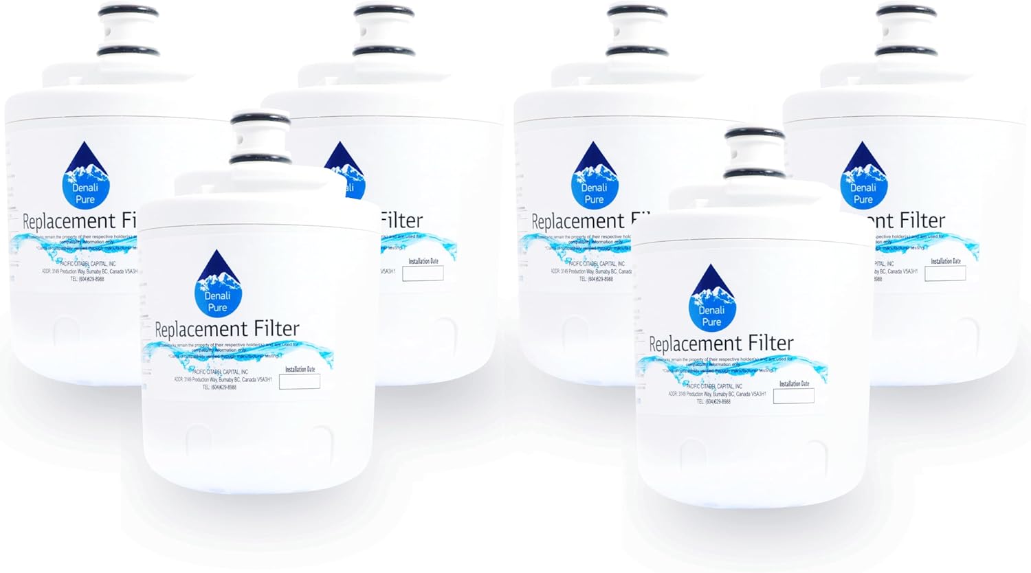 6-Pack Replacement for Jenn-Air JCD2289AES Refrigerator Water Filter - Compatible with Jenn-Air UKF7003 Fridge Water Filter Cartridge