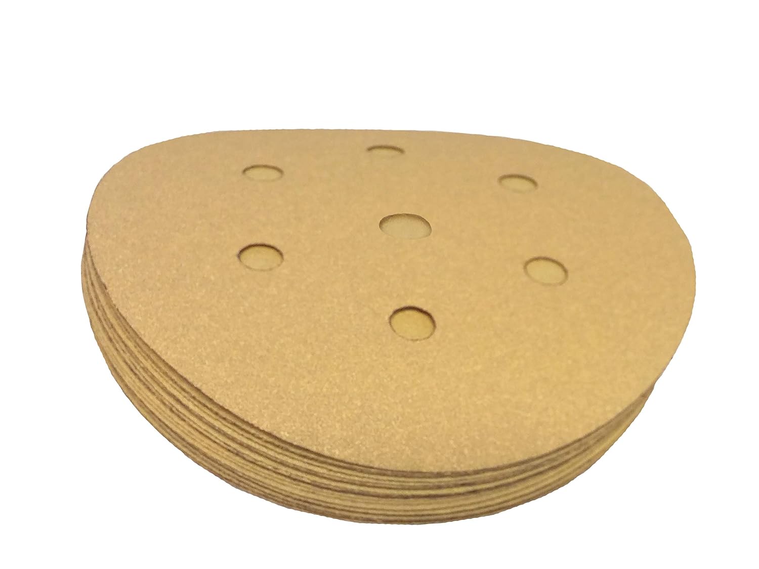Starcke 6'' x 6 Hole Gold Hook and Loop Grip Sanding Discs (100 Pack, 100 Grit)
