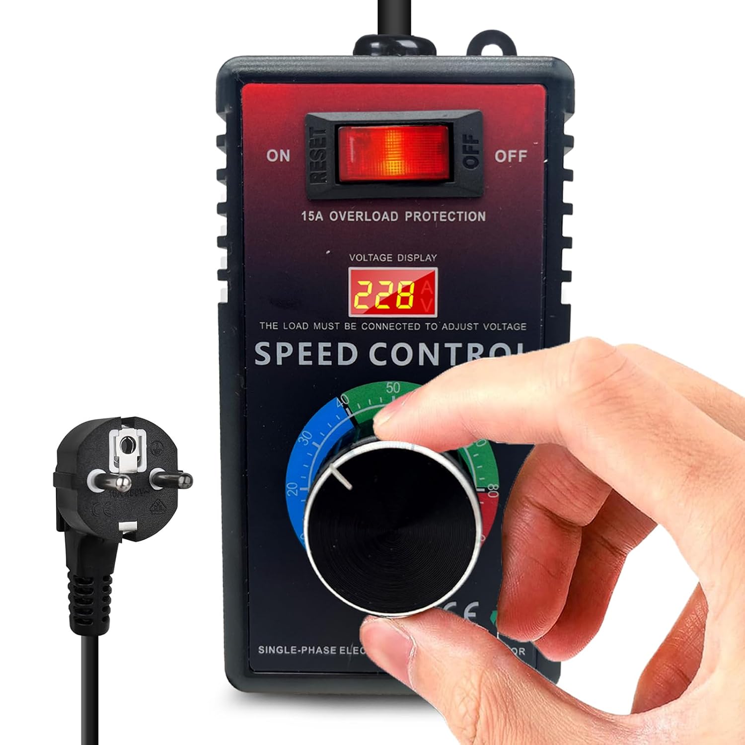 speed controller ac230v15a scr voltage regulator with overload protection speed controller motor dimmer for angle grinder voltage regulator 4000w schuko plug