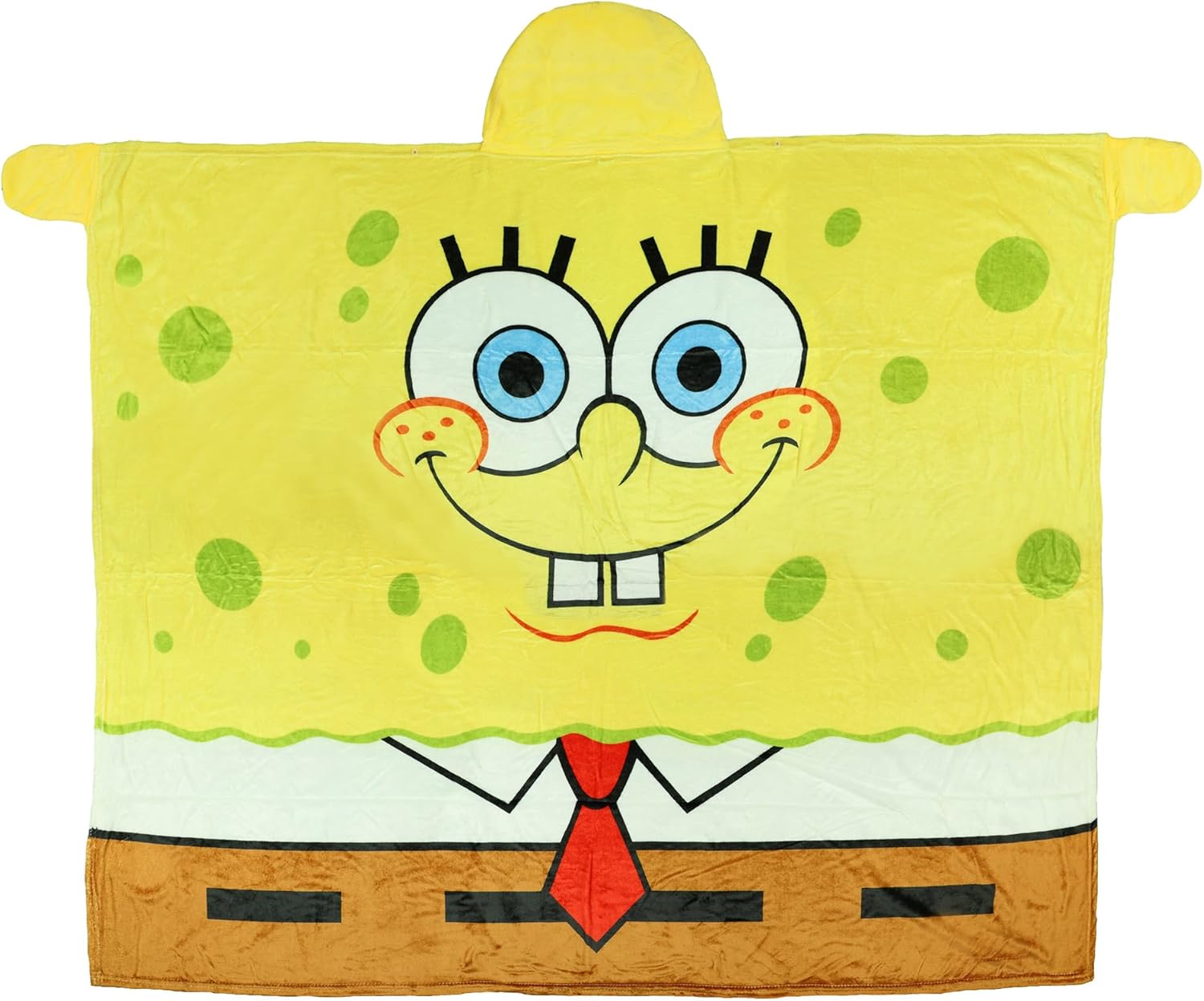 SpongeBob SquarePants Hooded Blanket with Attached Hood and Pockets 50" X 60"