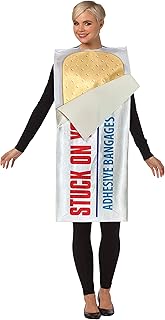 Stuck On You Single Bandage Costume Mens Womens Bandaids Gauze Dress Up Party Cosplay Halloween Costumes, Adult One Size