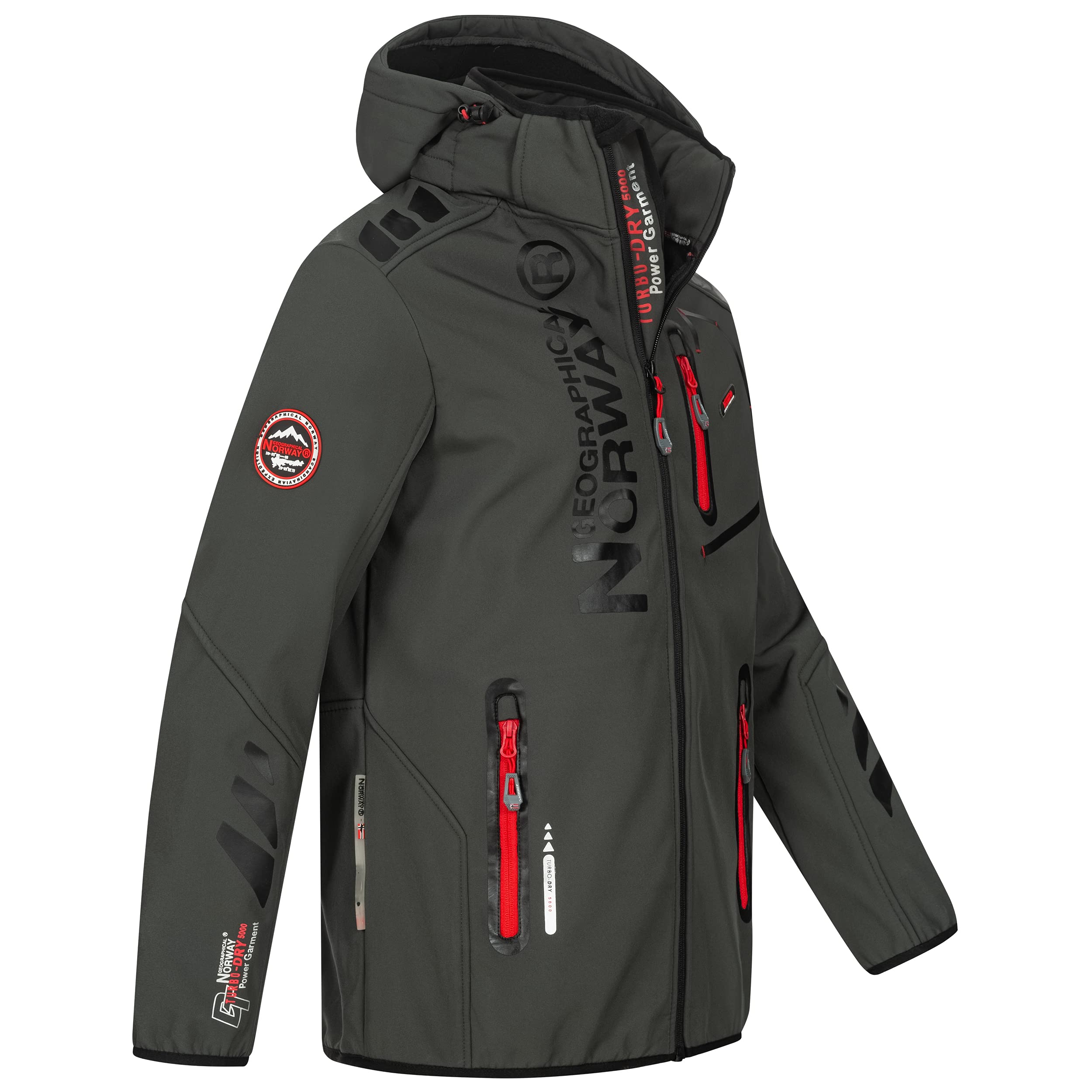 Geographical Norway Vantaa - Giacca sportiva da uomo in Softshell, Grigio 02, S