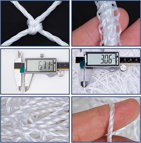 Miniatura 4 de 2 redes de repuesto para portería de fútbol, de polietileno y poliéster, juego de red de fútbol de tamaño completo, no incluye postes