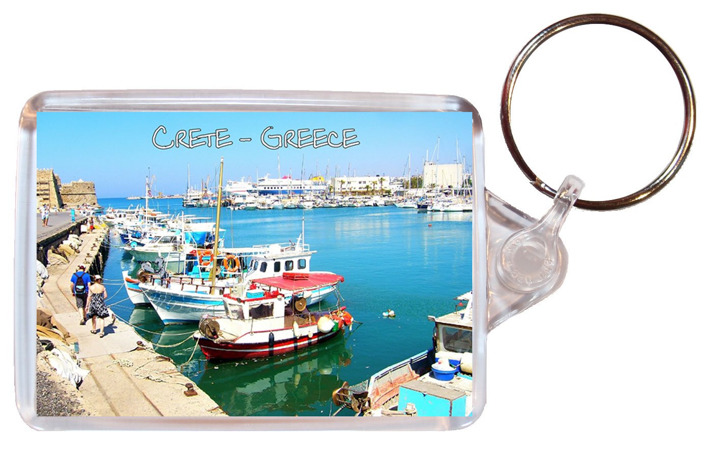Baked Bean Store Crete - Greece - Double Sided Large Keyring Gift/Present/Souvenir