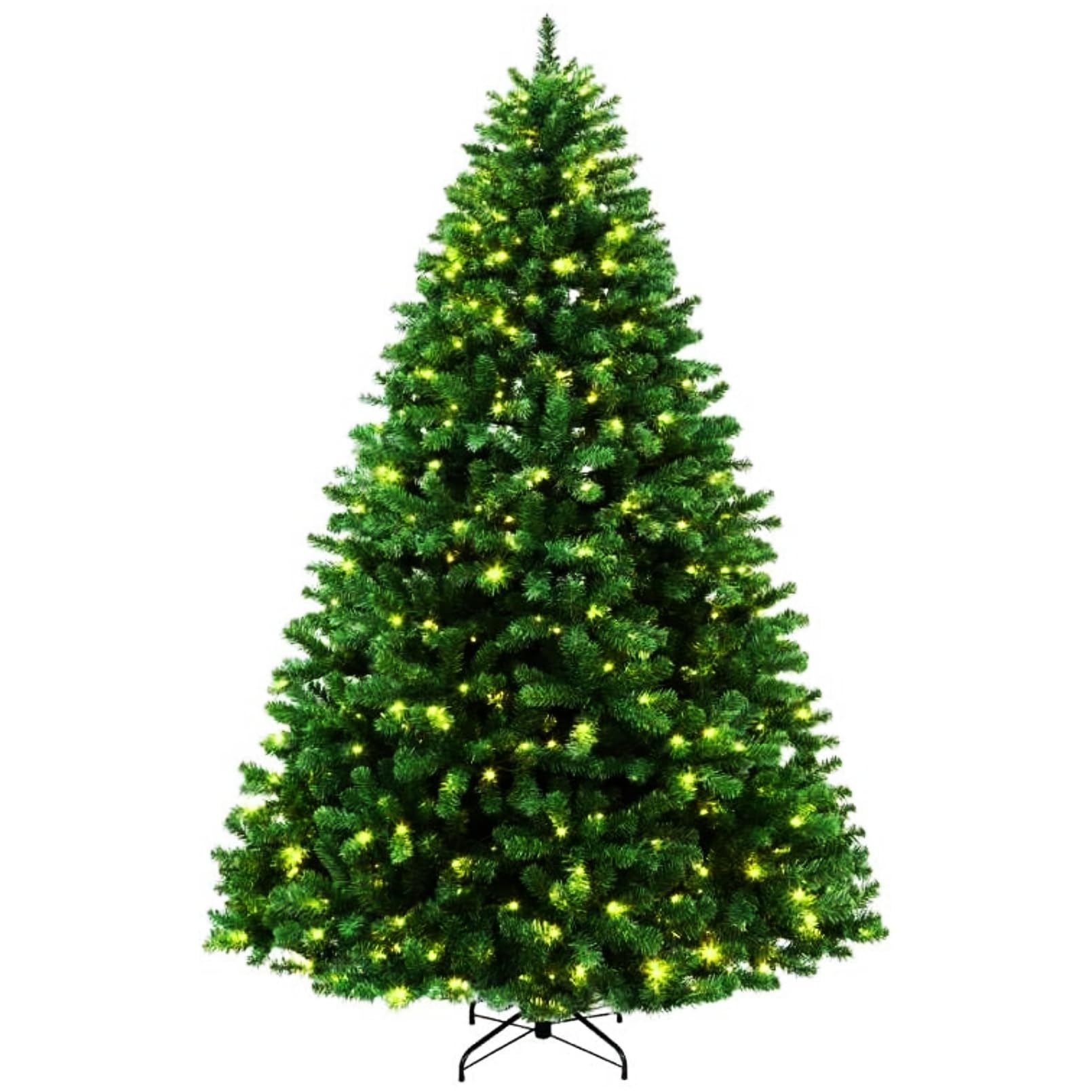 6.5ft Pre-Lit Artificial Christmas Tree 860 Tips, Feel Real Douglas Fir with Lights, Home Garden Hotel Christmas Decoration for Strong Festival Atmosphere