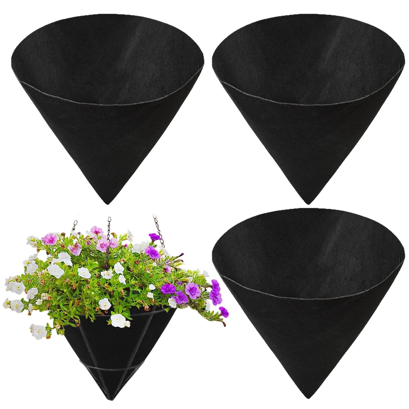 Tapis de culture en feutre imperméable pour panier de fleurs et suspension