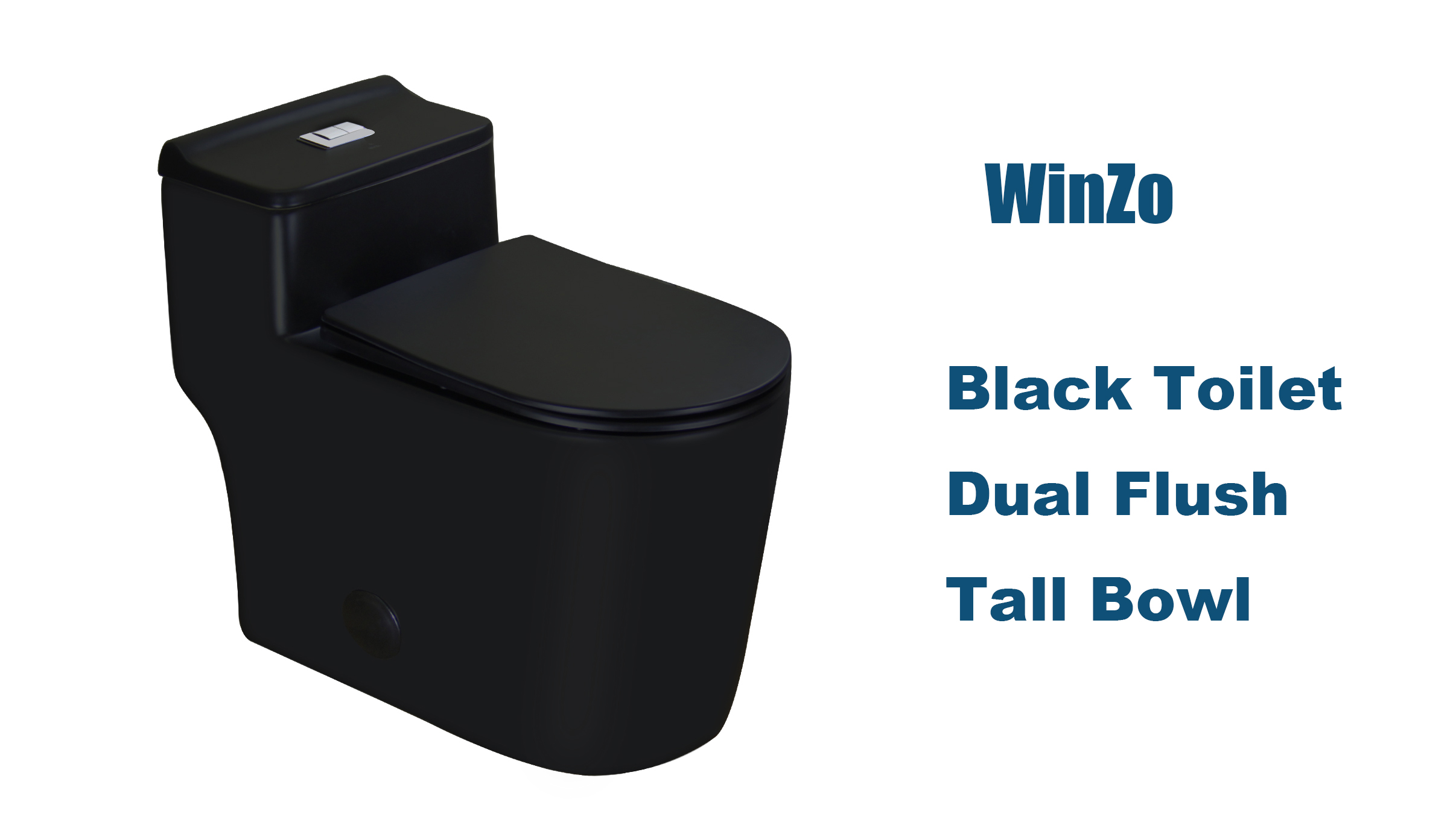 WinZo WZ5080B Modern One Piece Toilet Dual Flush 1.28 GPF