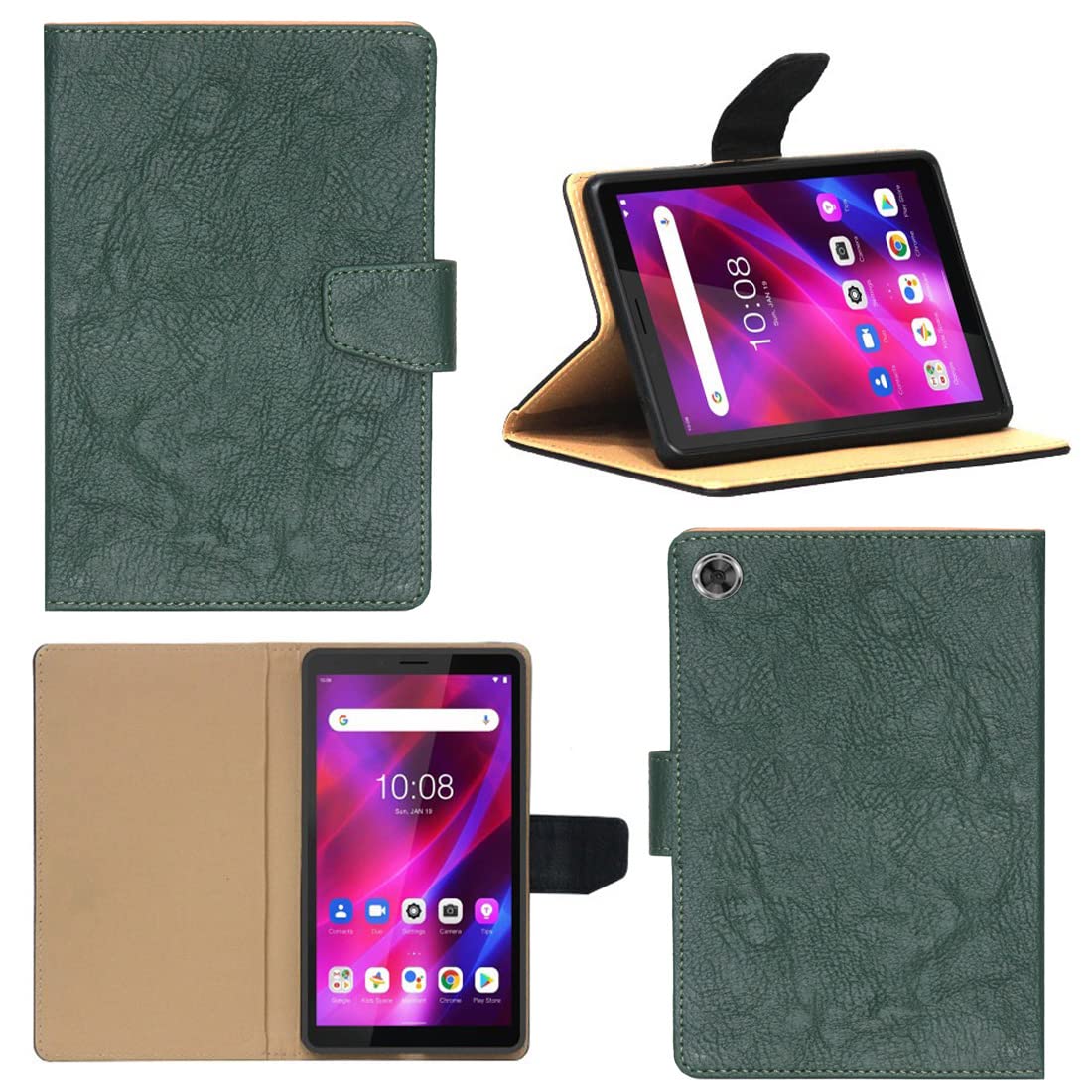 Zaoma Artificial Leather Flip case Cover for Lenovo Tab M7 (2nd Gen) TB-7305F / TB-7305I / TB-7305X 7 inch Tablet - R5 Green (B09X7Q9KVG) Amazon Price History, Amazon Price Tracker