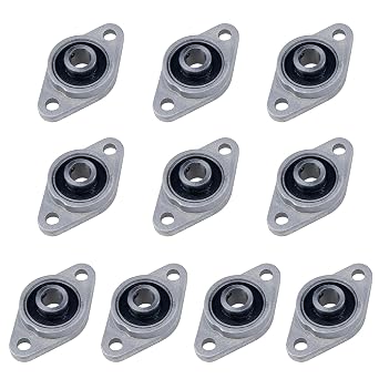 10pcs KFL08 Bore 8mm FL08 CNC Self Aligning Pillow Block Flange Bearing Shaft Zinc AlloyPack of 10