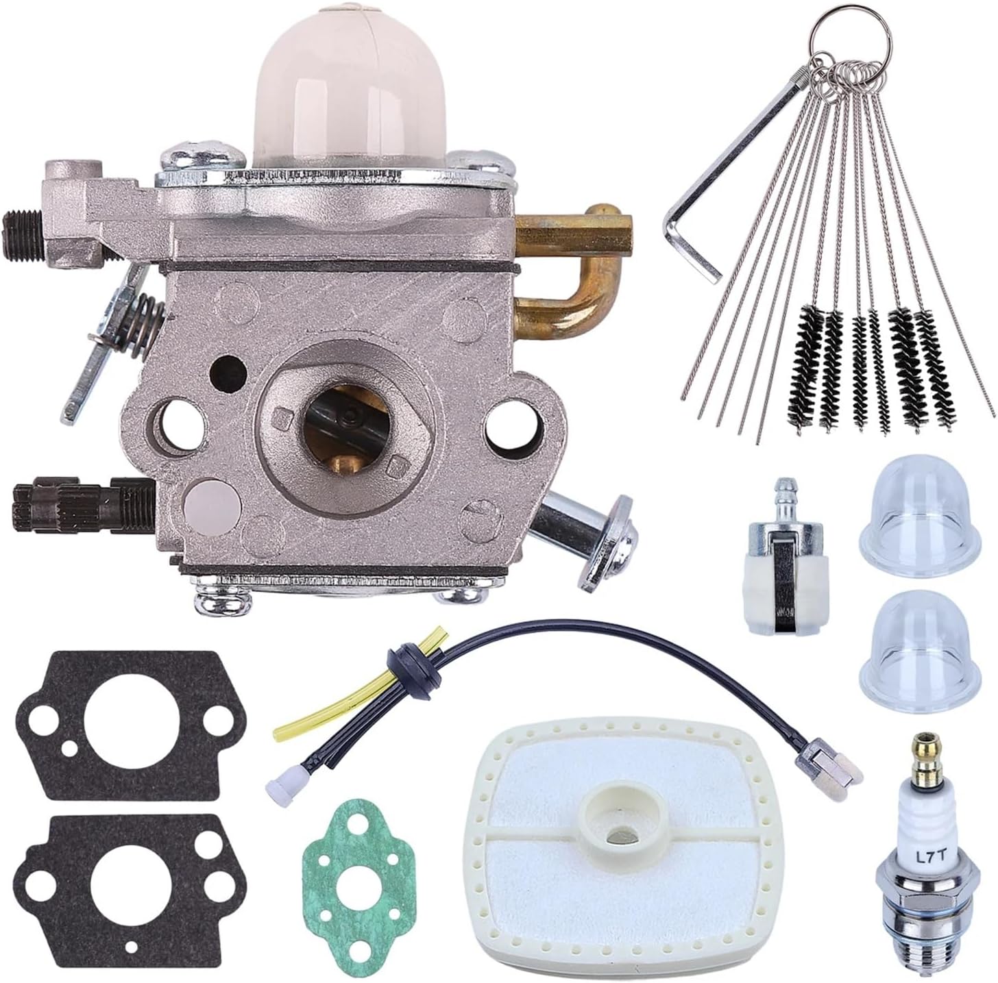Leaf Blower Vacuum Carburetor with Carbon Tool Filter for PB-200 PB201 with Primer Bulb Filter Line Parts