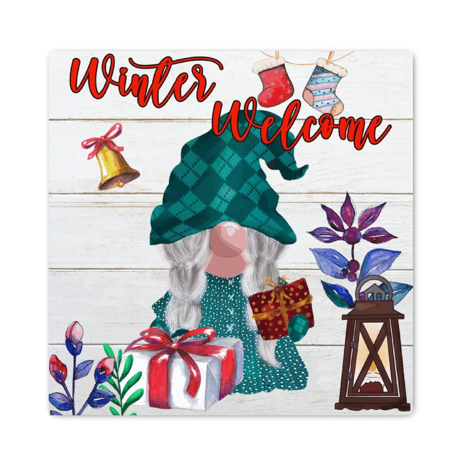 Boîte cadeau et panneau de Noël en bois à offrir pour une décoration de chambre