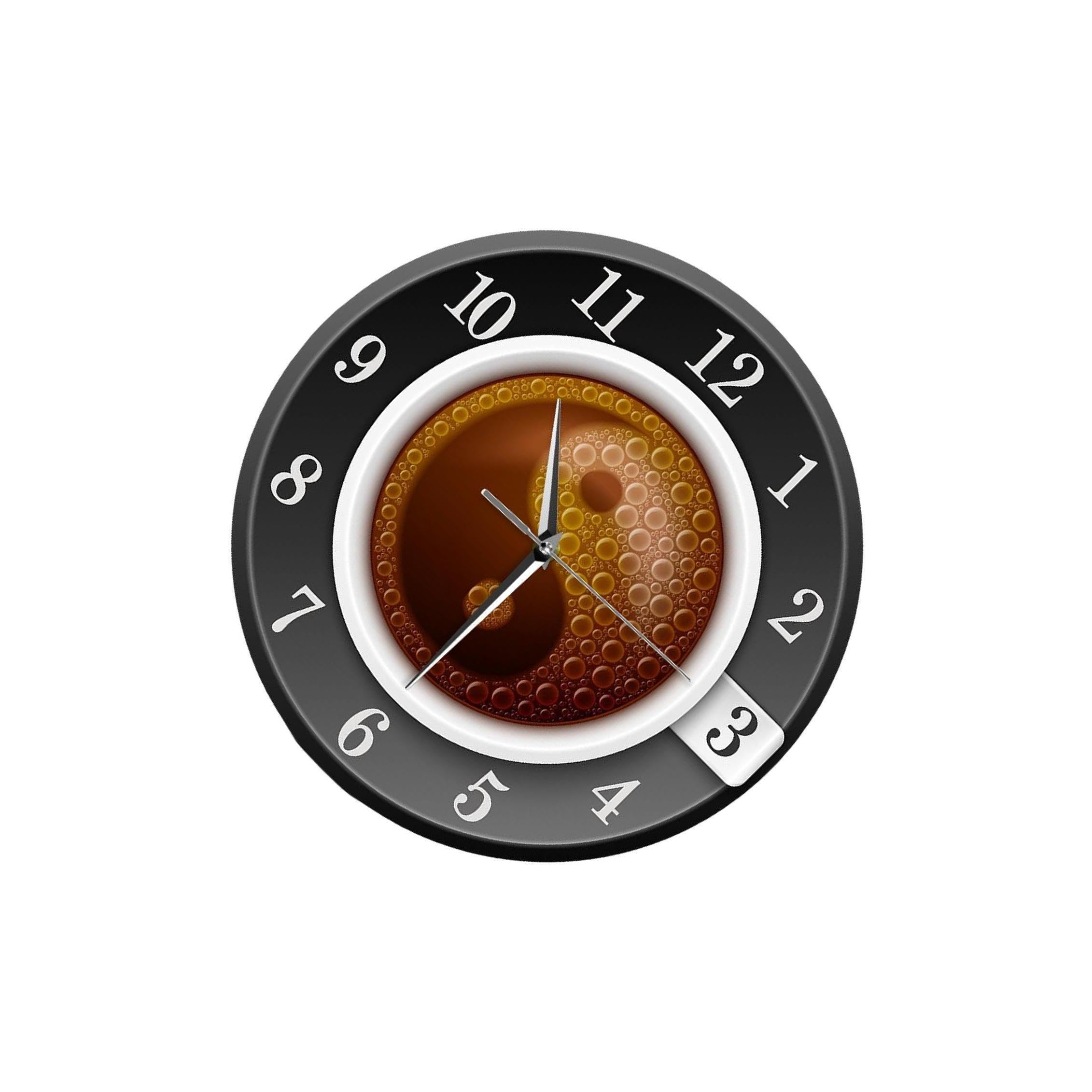 Horloge murale ronde pour salle d'étude et salon au design épuré 30 cm