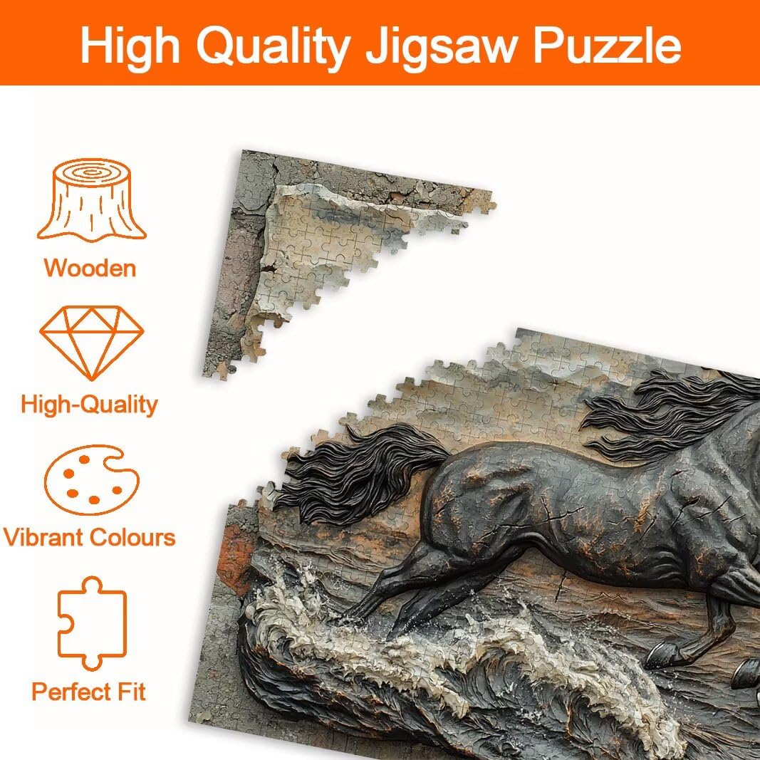 Puzzle Cavallo, Puzzle 2000 Pezzi Adulti per Decor, Regalo Donna/Uomo -8760