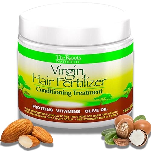 Tratamiento fertilizante acondicionador para cabello virgen The Roots Naturelle, ayuda a fortalecer, promover el rápido crecimiento del cabello y