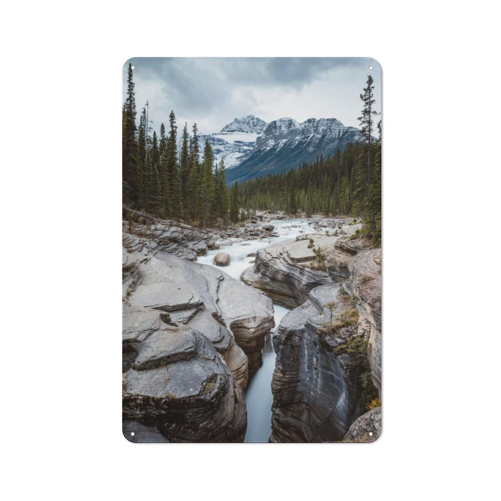 Junmoney Mistaya Canyon Canada 30X20cm Retro Metal Plaque With For Kitchen Or Home Bar, For Garage, Workshop And Man Cave Decoration