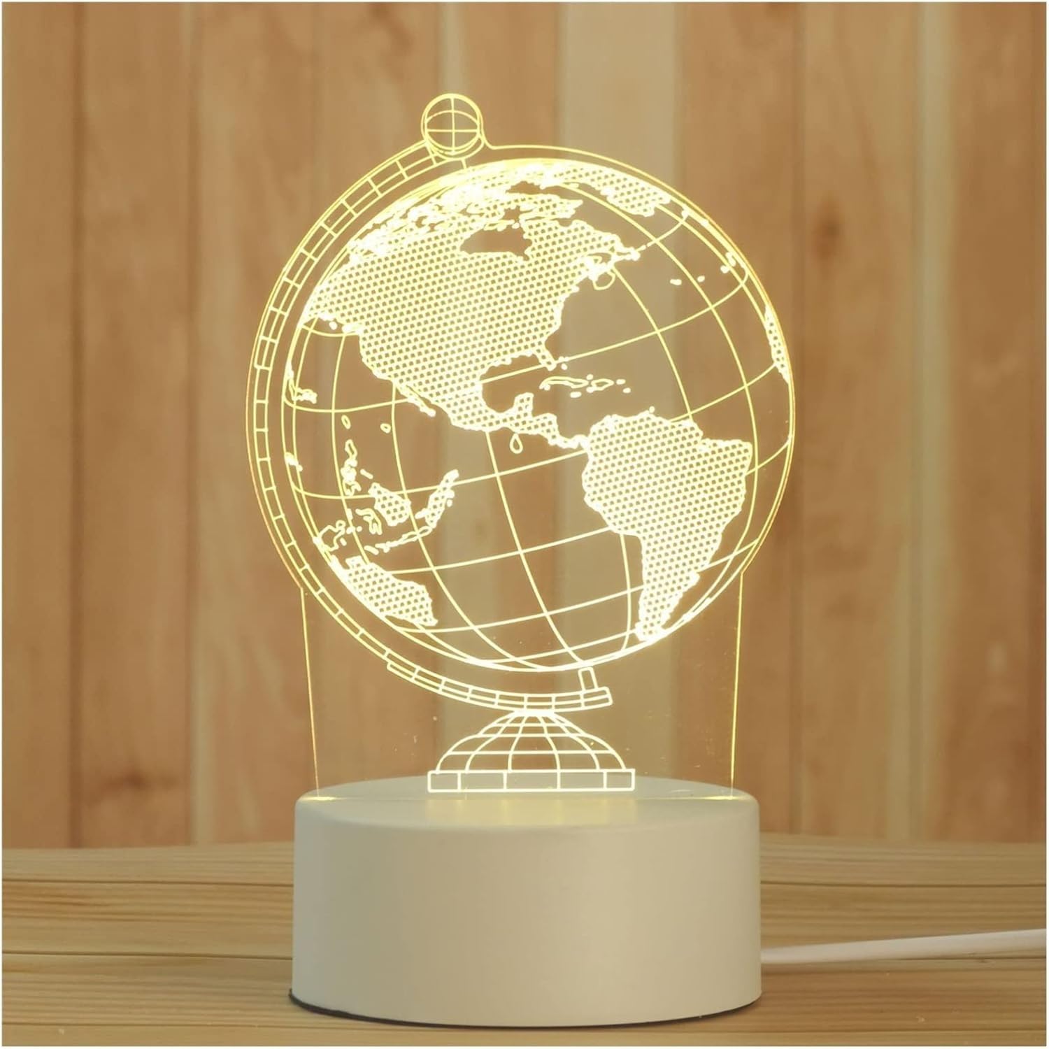 DFAEEKIYO Creative 3D Night Lamp Acrylic Desktop Nightlight Boys and Girls Decorative Bedroom Bedside Table Lamps