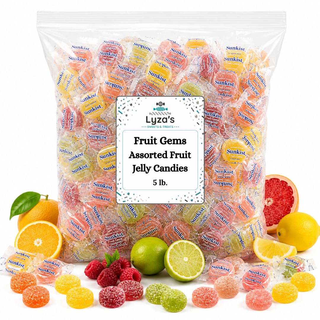 Amazon.com: 5 LB Fruit Gems - Individually Wrapped Fruit Jellies