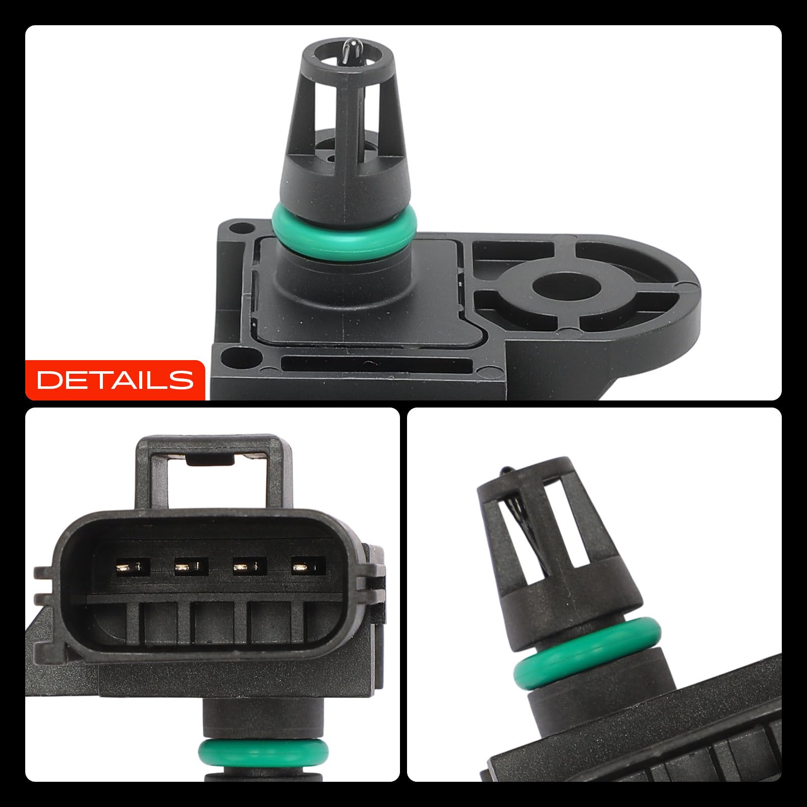 Frankberg Saugrohrdruck Sensor 1119939 | Kompatibel mit Mondeo III B5Y, Transit Kasten FA, Galaxy WA6, C-Max DM2, S40 II 544, Fiesta V JD JH, S-Max WA6