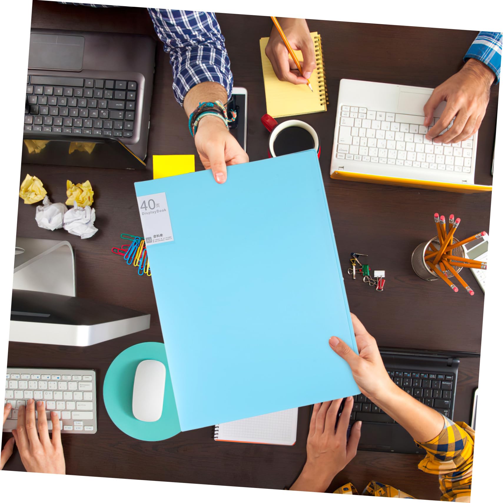 SHINEOFI 3stücke Portfolio-ordner mit Klarsichthüllen Kunststoff Transparent für Dokumente Schule Büro Organisation Präsentation Seiten Blatt Datei Karte Foto Trennblatt Notizbuch Tasche