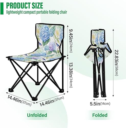 Miniatura 3 de Outdoor Folding Hydrangeas Butterfly Camping Chairs for Adults Portable Camping Chair Lightweight Lawn Chair 202a5208