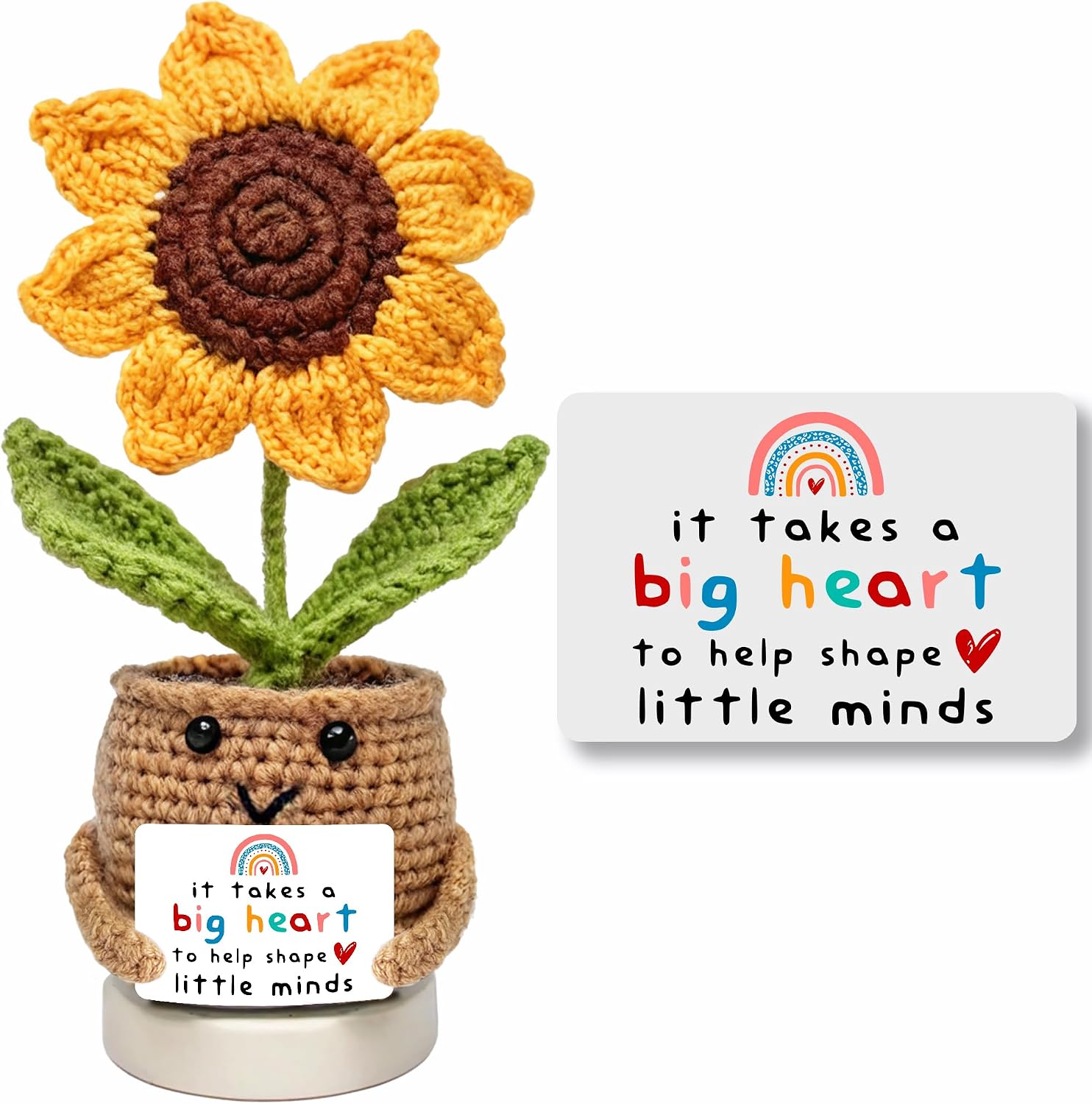 Mothers Day Gifts for Mom from Daughter, Son - Moms Birthday Gift Ideas, Birthday Gifts for Moms, Mothers - Positive Crochet Sunflower Handmade