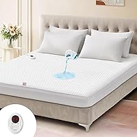 Bwarm Waterproof Heated Mattress Pad Twin XL - 9 Heat Levels, 12Hr Auto-Off, Memory Function, ETL Certified, Machine Washable