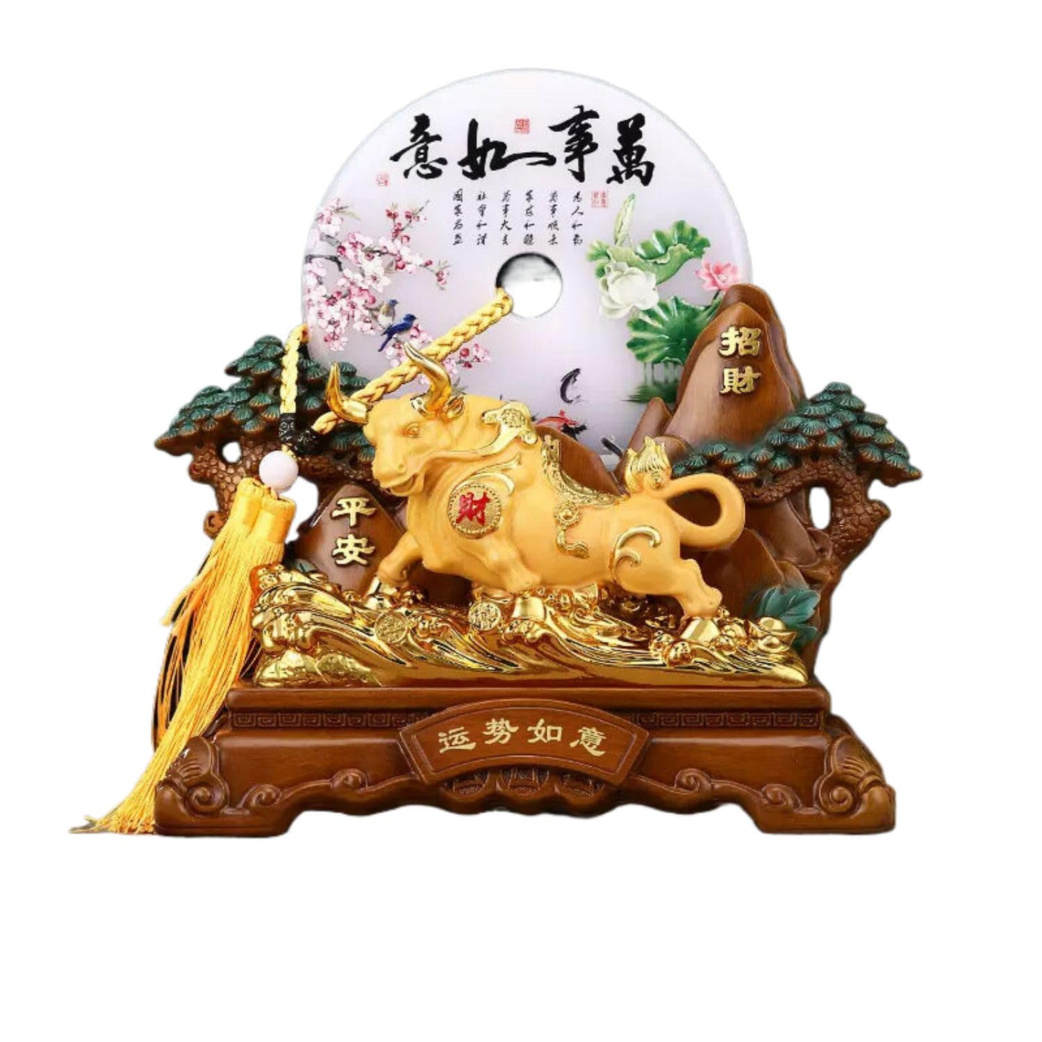 Amazon.com: Jefuzh 财富兴隆招财龙摆件Feng Shui Home Office Decor 