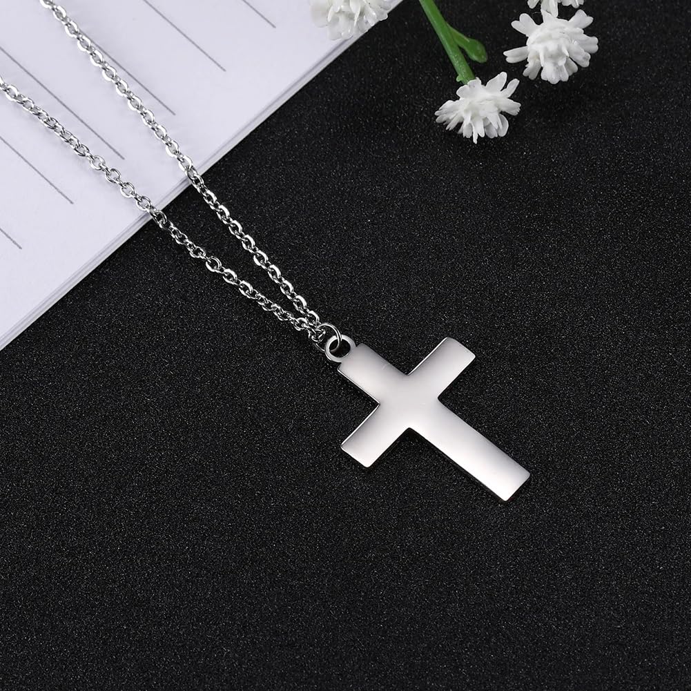 Akcesoria Minimalistyczny naszyjnik z krucyfiksem dla mężczyzn, naszyjnik z krzyżem z Jezusem na nim - Choker wisiorek z krucyfiksem dla mężczyzn, naszyjnik z krzyżem Jezusa na świąteczne prezenty na