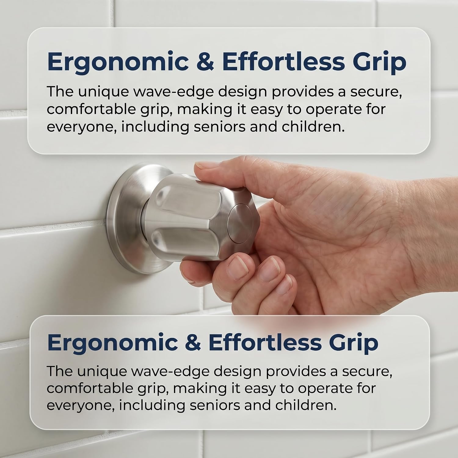 3 Piece Metal Shower Knob Replacement Price/Pfister Verve Tub Shower, Bathtub Faucets Handle Remodel Trim Kit, Includes Hot, Cold, Diverter Knobs and Screws for Easy Remodel