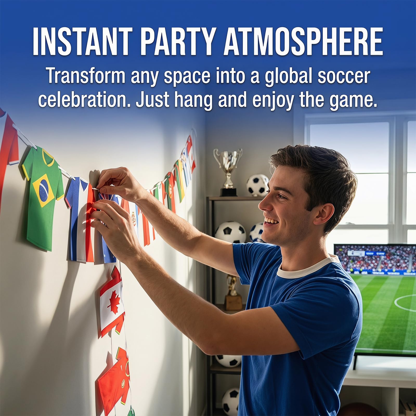 2026 Flags Of the World Series Banner for Soccer World Cup Bunting 48 National Team Jersey Banner Decoration for Party Bar - Image 7