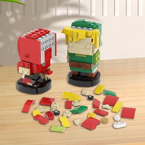 Miniatura 5 de MOOXI - MOC BOTW Link and Bokoblin Brick Mini Headz - Juego de construcción de figuras de acción creativas y lindas figuras de acción para niños,
