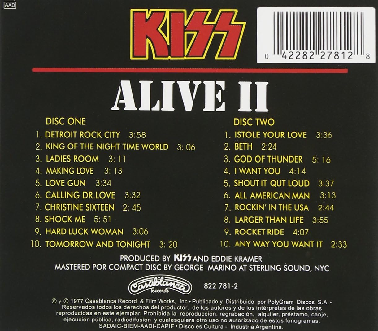 キッス アライブ Ⅱ 洋楽 | thelosttikilounge.com