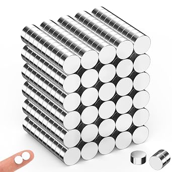 300Pcs Small Neodymium Magnets, 52mm Mini Round Rare Earth Disc Magnets | Tiny Refrigerator Magnets for 3D Printing, Crafts, Whiteboard, DIY, Office, Home, Kitchen Cabinet, Hobbies