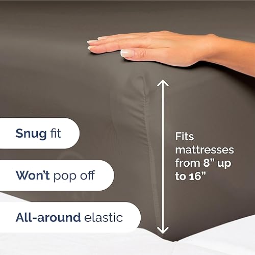 Vista 1362 de Juego de sábanas de 4 piezas tamaño king, extrasuaves, transpirables y refrescantes con esquinas profundas, sábanas de fácil ajuste y sin arrugas