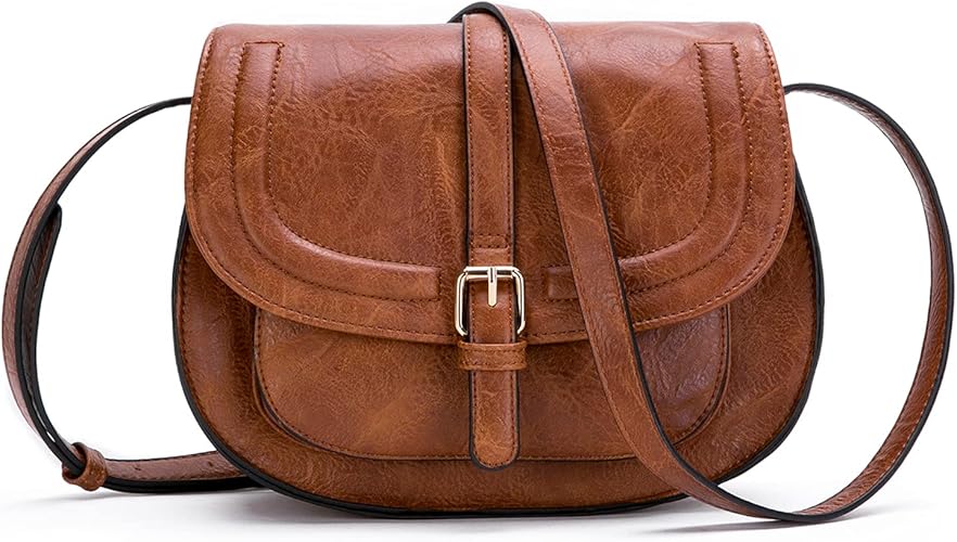 Crossbody Bags for Women Small Over the Shoulder Saddle Purses and Boho Cross body Handbags,Vegan Leather