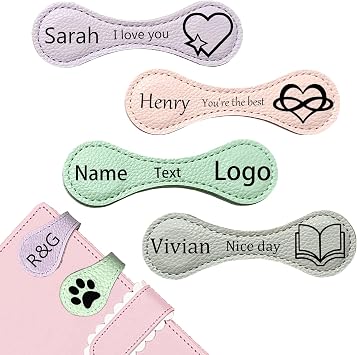Personalized Magnetic Leather Bookmarks Custom Engraved Name Text Bookmarks Customize Gifts for Men Women Book Lovers Classmates Colorful Leather Magnetic Bookmark
