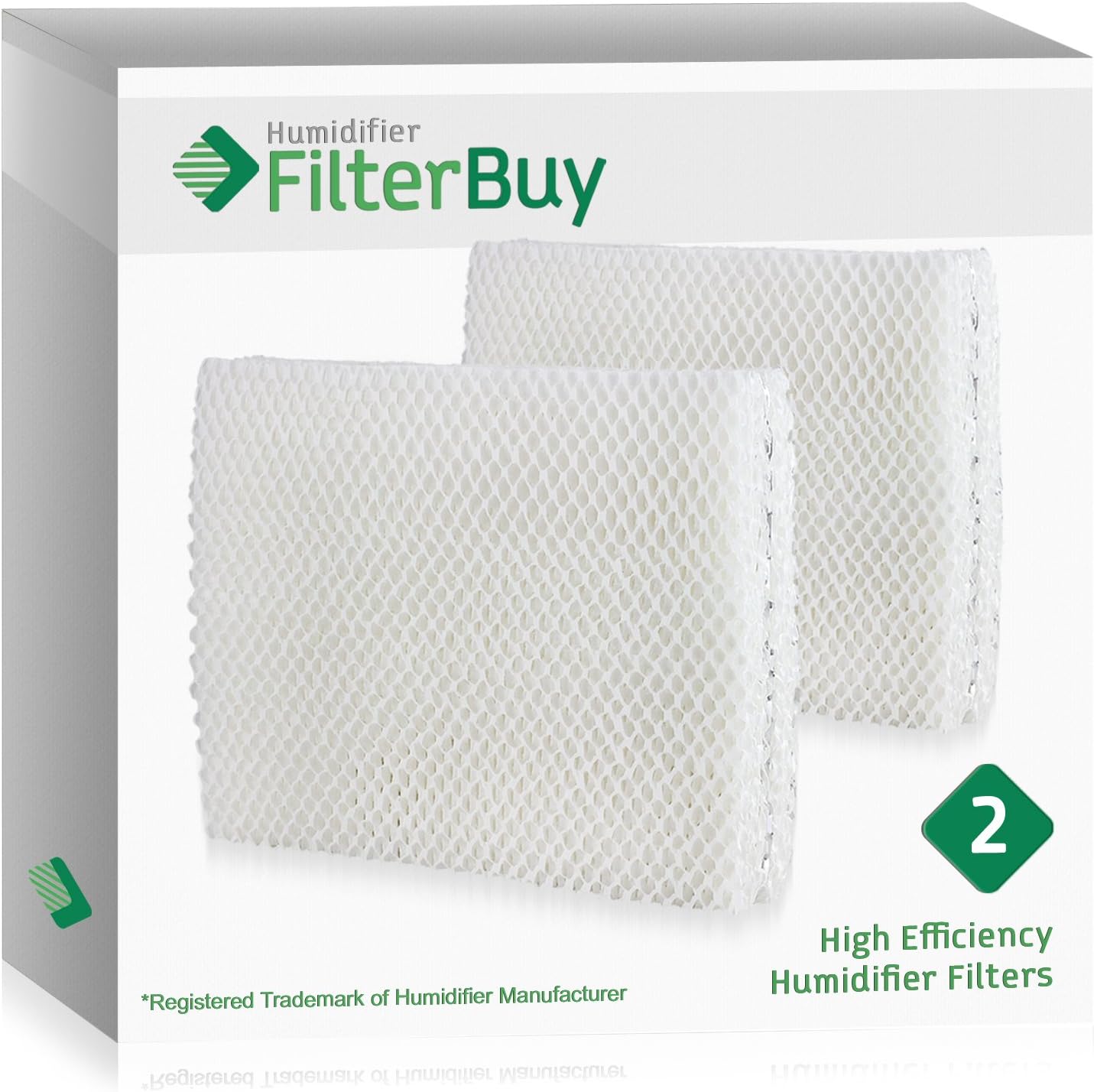 FilterBuy Vornado MD1-0001, MD1-0002, MD1-1002 Humidifier Wick Filter. Designed to fit All Vornado Evaporative Humidifiers. Pack of 2 Filters.