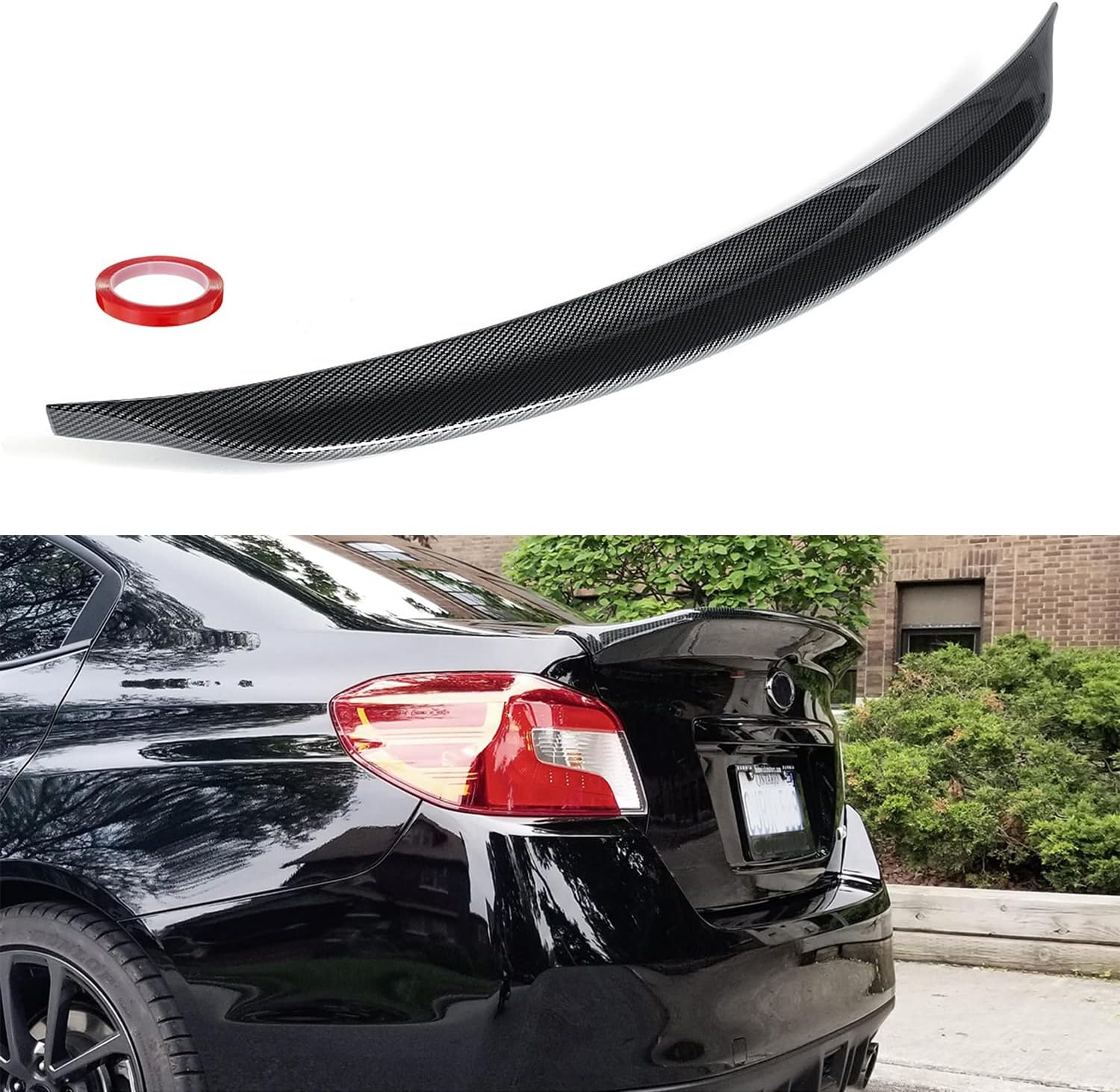 for Subaru WRX/WRX STI 2015-2021 Carbon Fiber Black Rear Trunk Spoiler Wing 1pcs Car Accessories