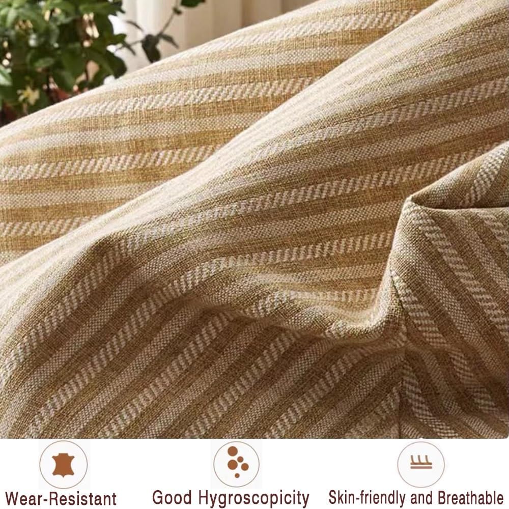 Bean Bag Chair Cotton Linen Bean Bag Chair Cover (No Filler) For Kids And AdultsWashable Ultra Soft Pouf Ottoman Beanbag Chair Lazy Armchair Couch Floor Seating Living Room Furniture(Sky blue,100x120c