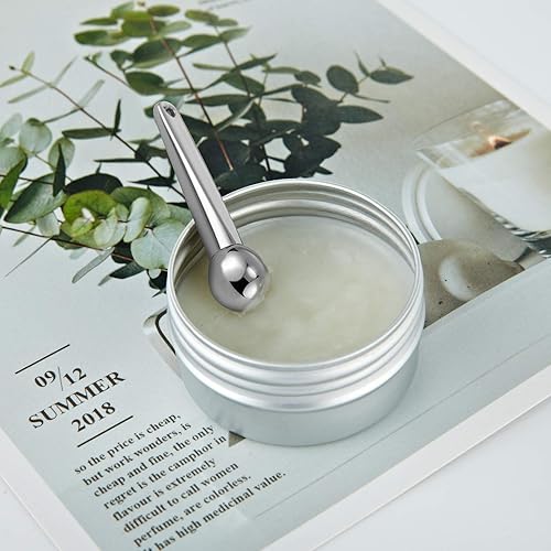 Miniatura 9 de Lisapack Paquete de 4 aplicadores de crema de ojos de metal, suero de ojos, masajeador de bolas para reducir el desinflador, masaje (dorado y oro